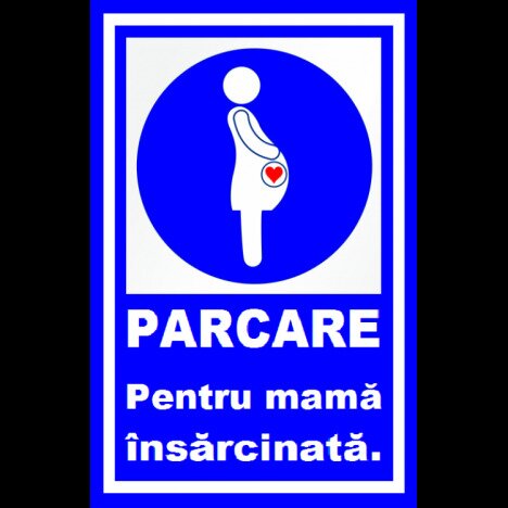 Placuta pentru parcare  mama insarcinata
